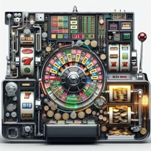 Mapa general de las partes de un tragamonedas Mapa general de las partes de un tragamonedas